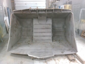 sandblasted scoop bucket